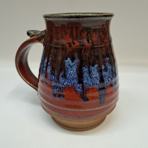 #250717 Mug Red/Blue $19 at Hunter Wolff Gallery